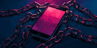 Smartphone in chains