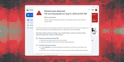 Google Drive ransomware detection
