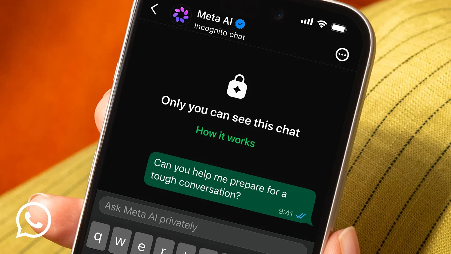 WhatsApp adds Incognito Chat for private Meta AI conversations
