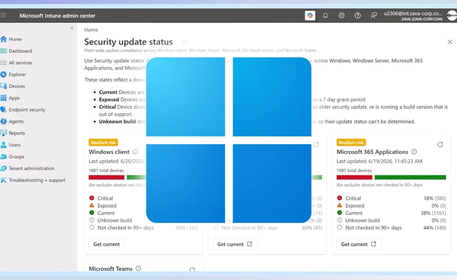 Microsoft Intune security update status