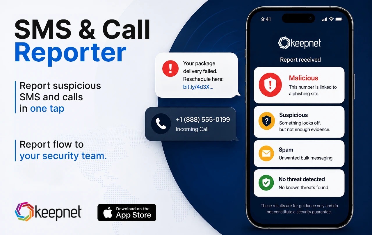 Keepnet launches free SMS/Call Reporter for iOS