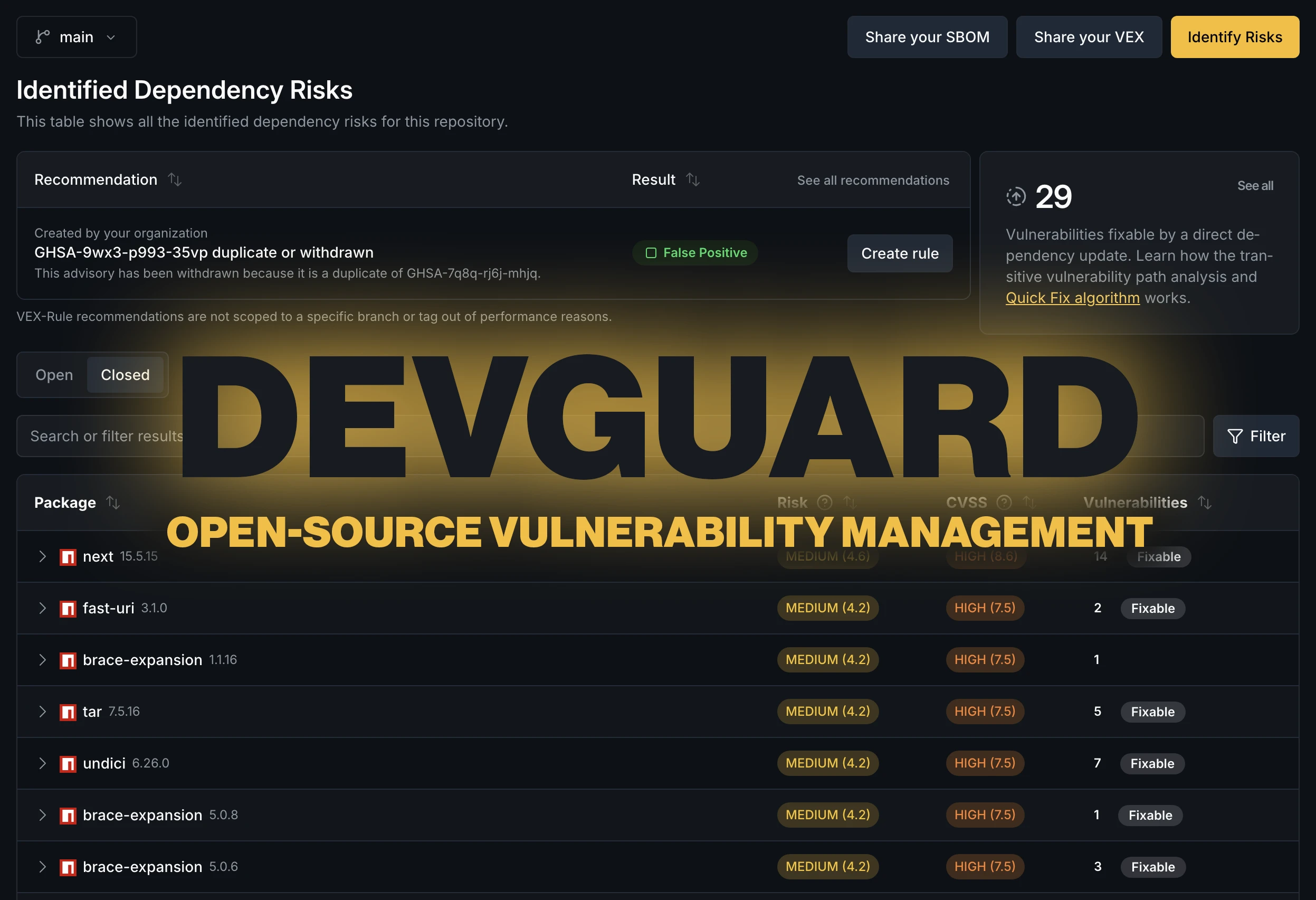 DevGuard: Open-source vulnerability management for the software supply chain